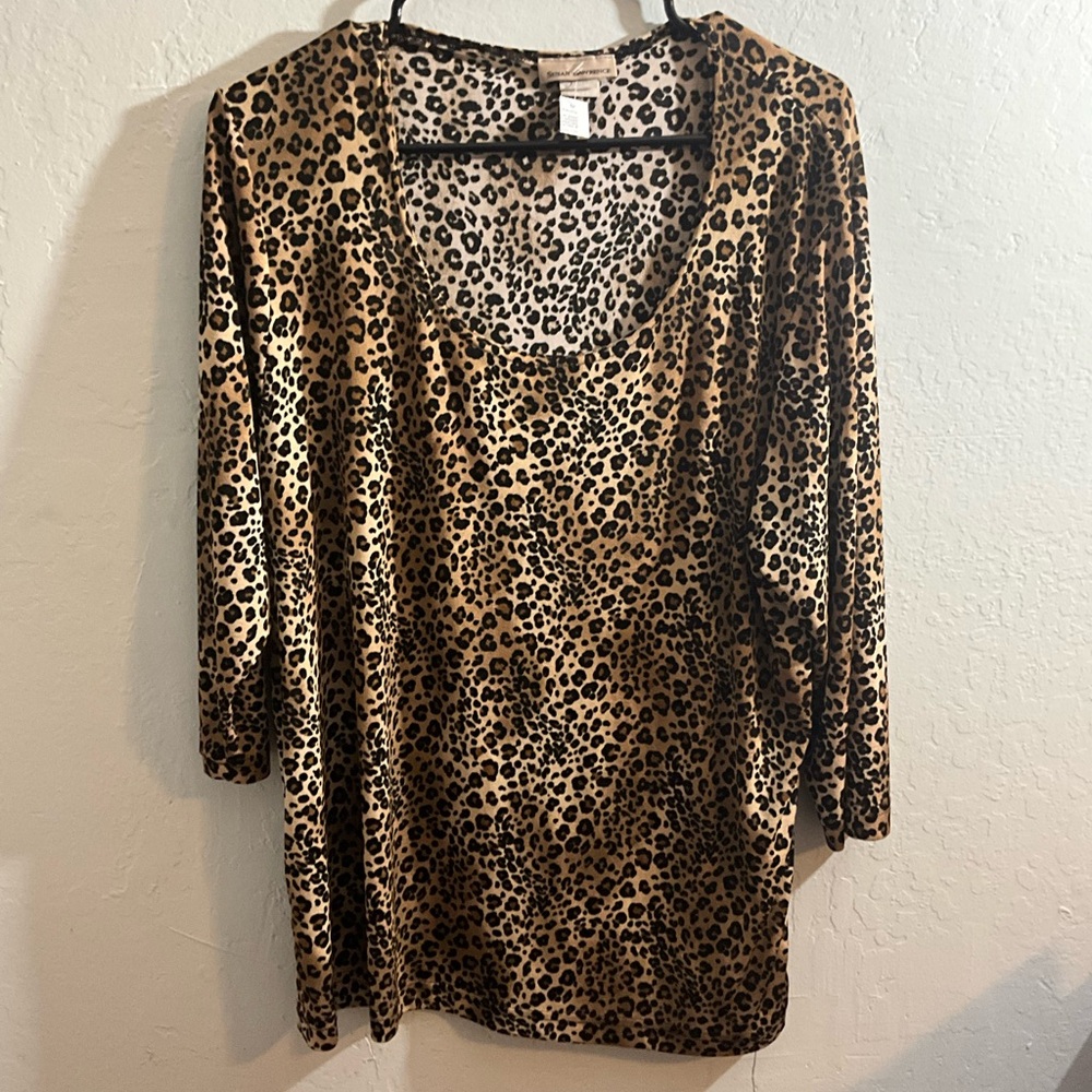 Susan Lawrence Leopard Print Maxi Skirt